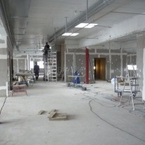 Framkvæmdir í fullum gangi innandyra