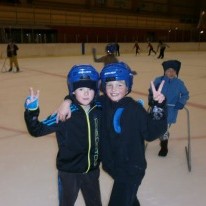 3. og 4. bekkur á skautum