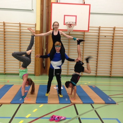 Fjör í dag í íþróttum í samvinnuverkefni 8. og 9. bekk - Myndir!