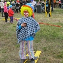 Trúður á vorhátíð..