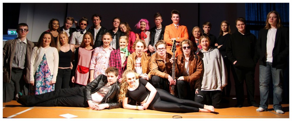 10. bekkur eftir sýningu á Grease                                          
 Mynd: Árni Hrólfur