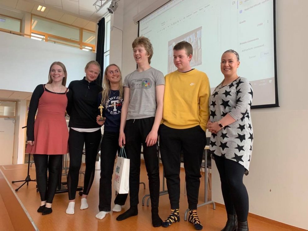 Silla kennari, Katla Björk, Hallfríður Anna, Birkir Bergsveins, Kristján Örn og Katý kennari.