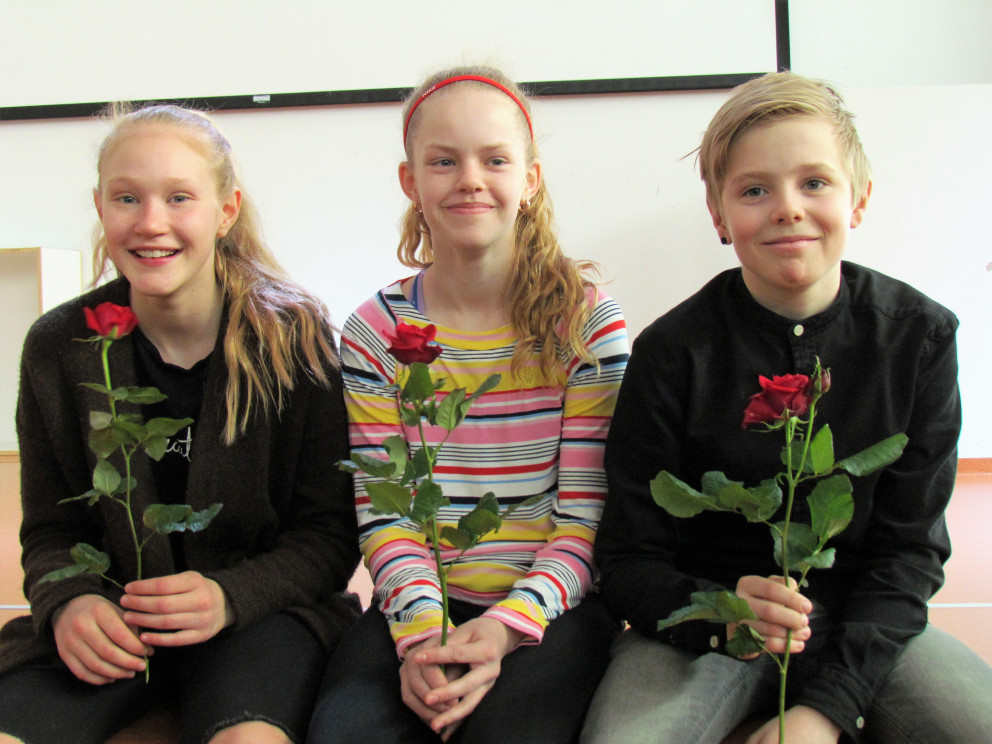 Edda Líney, Lovísa Lea og Róbert Alexander.