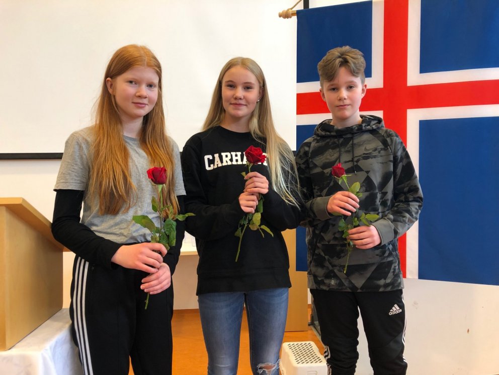 Regína Lind, Friðrika Vaka og Þórir Örn.