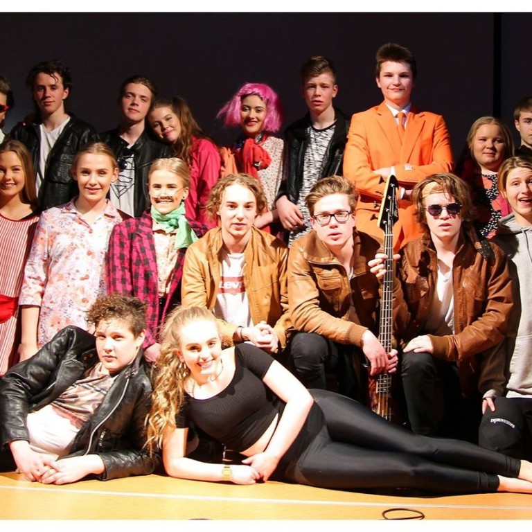 10. bekkur eftir sýningu á Grease                                          
 Mynd: Árni Hrólfur