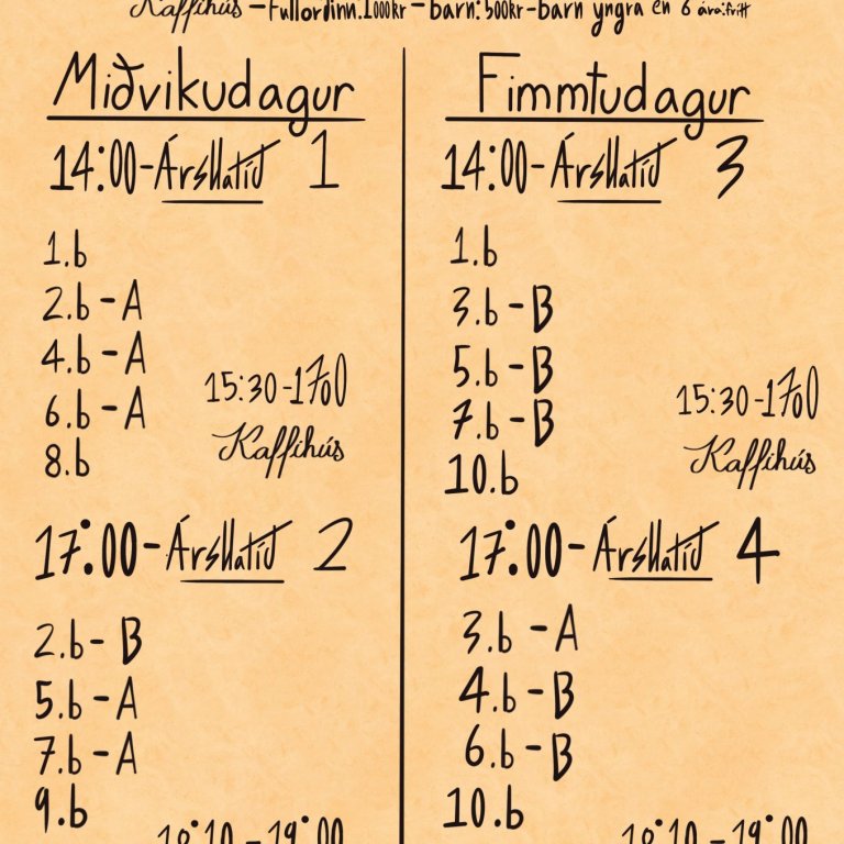 Árshátíð Naustaskóla 6. og 7. apríl