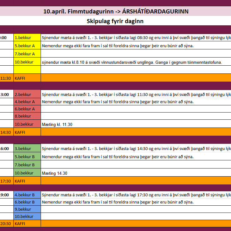 Árshátíð Naustaskóla