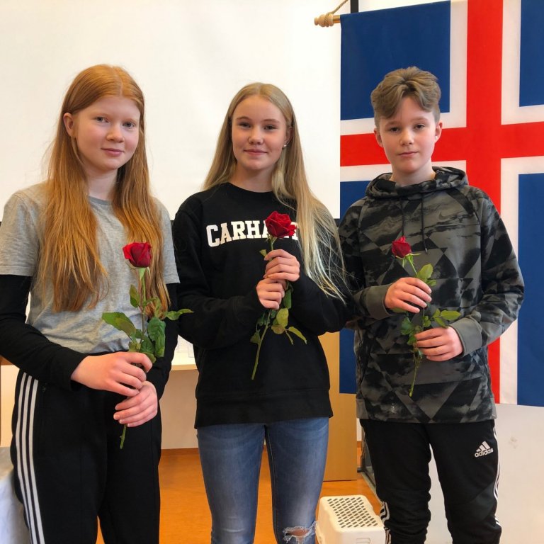 Regína Lind, Friðrika Vaka og Þórir Örn.